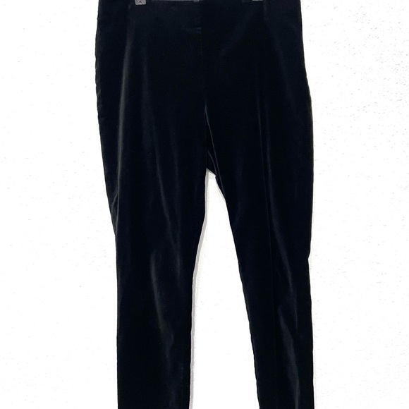 Ralph Lauren Black velvet cropped Straight Leg Pants 12 - Picture 6 of 7